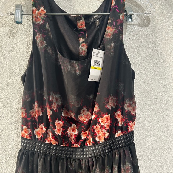 Jessica Simpson lulu Maxi Dress Black Large English Floral  Sz: Medium - Picture 3 of 12